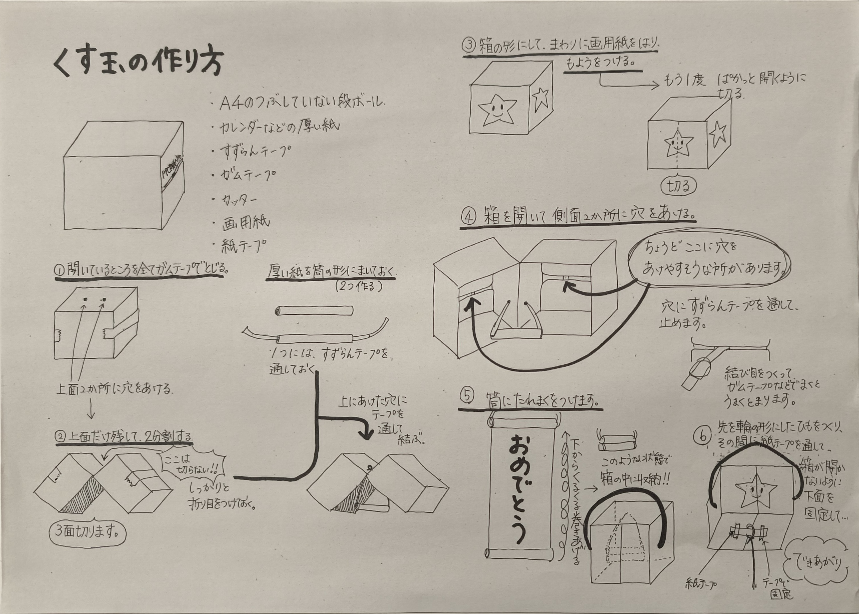 くす玉の作り方 1000007884
